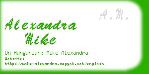 alexandra mike business card